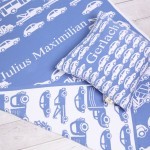 Set - Autos Maxi - Decke und Kissen mit Deinem Namen