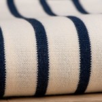 Tagesdecke weiß blau groß Biobaumwolle